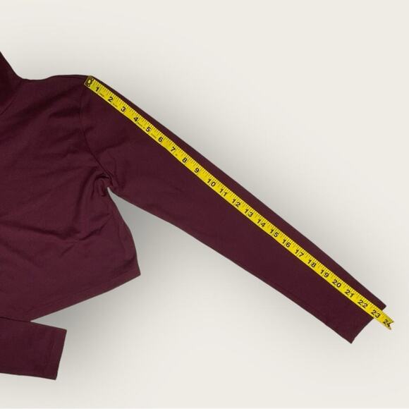 NWT | Susana Monaco | Crop Mock Long Sleeve | Port | Small - Picture 10 of 11